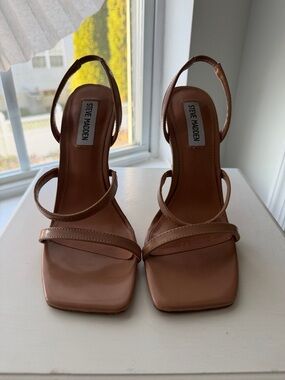 Steve Madden Tan Strappy Slingback Heeled Sandals